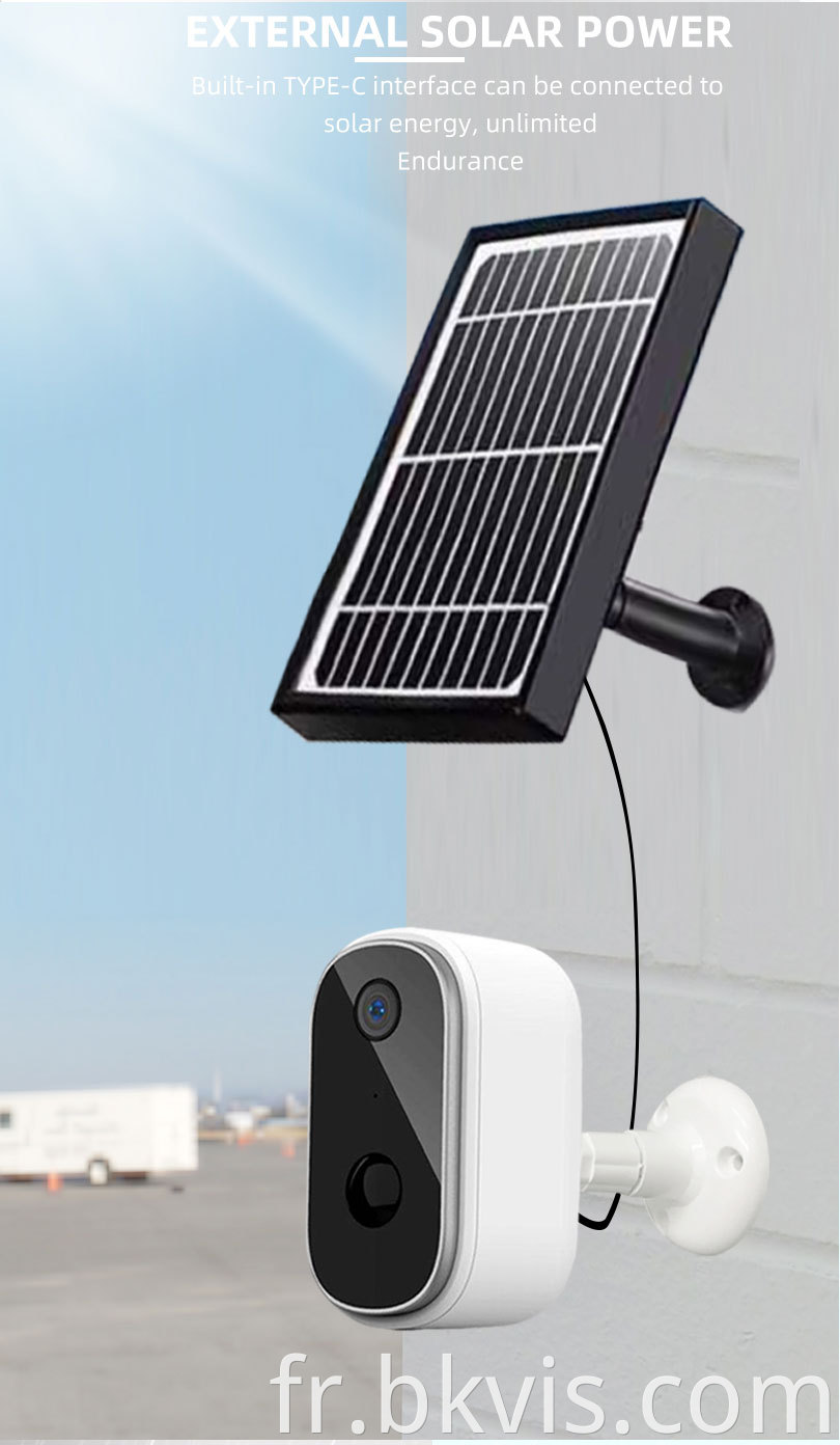 Motion Detection Solar Battery Power Rechargeable Camera 